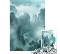 Rompecabezas de 1000 Piezas para Adolescentes Parque Nacional de Zhangjiajie Juguetes educativos Juegos de ingenio Regalo para Toda la Familia Ideal para cumpleaños (tamaño 50x75cm)