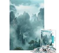 Rompecabezas de 1000 Piezas para Adolescentes Parque Nacional de Zhangjiajie Juguetes educativos Juegos didácticos Obra de Arte de Corte de precisión Regalo (tamaño 38x26cm)