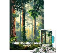 Rompecabezas de 1000 Piezas para Adolescentes Parque Nacional del Bosque Nacional Sam Houston Juguetes educativos para Aprender Juego de construcción de Patrones Gran Regalo para los Amantes