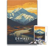 Rompecabezas de 1000 Piezas para Adolescentes, Parque Nacional Denali, Hermoso diseño, Juego difícil, desafío, Regalo para cumpleaños, tamaño 50x75cm