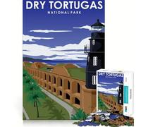 Rompecabezas de 1000 Piezas para Adolescentes Parque Nacional Dry Tortugas Juego de Bordes limpios Juego de concentración Regalo Juego de Juego inactivo Arte de Pared navideño (38x26cm)