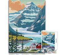 Rompecabezas de 1000 Piezas para Adolescentes, Parque Nacional Glaciar, Hermoso diseño, Juego difícil, desafío, Regalo para cumpleaños, tamaño 38x26cm
