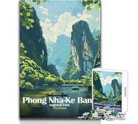 Rompecabezas de 1000 Piezas para Adolescentes, Parque Nacional Phong Nha-KE Bang, Vietnam Juego desafiante, Divertido y Divertido, Regalo de cumpleaños (tamaño 50x75cm)