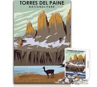 Rompecabezas de 1000 Piezas para Adolescentes, Parque Nacional Torres del Paine, Juego Educativo Familiar, análisis y lógica, Gran Regalo, tamaño 38x26cm