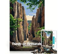 Rompecabezas de 1000 Piezas para Adolescentes Parque Nacional Tsingy de Bemaraha Madagascar Juego de Ajuste Juguete Que desafía la Mente Tiempo de diversión Tranquilo Escena navideña Arte
