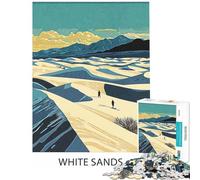 Rompecabezas de 1000 Piezas para Adolescentes Parque Nacional White Sands Rompecabezas para Adultos Juguetes de Bricolaje Regalo de cumpleaños para Amigos y Familiares (tamaño 50x75cm)