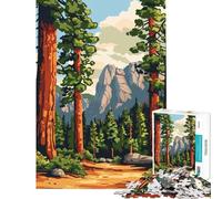 Rompecabezas de 1000 Piezas para Adolescentes Parque Nacional Yosemite Diversión en casa Juego de construcción de Patrones Imposible para Mayores de 14 años (50x75cm)