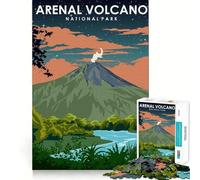 Rompecabezas de 1000 Piezas para Adolescentes Parque Volcán Arenal,Corte Suave,Juego de lógica,Tiempo de Juego Relajante,Regalo de cumpleaños para Aficionados (50x75cm)