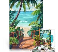 Rompecabezas de 1000 Piezas para Adolescentes Pasarela del Paraíso Tropical para divertirse en Familia Mejorar el Amor Entre Parejas 75x50cm
