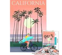 Rompecabezas de 1000 Piezas para Adolescentes Paseo al Atardecer en California Juego Educativo y desafiante Juguete práctico Decoración Perfecta Regalo de cumpleaños Tamaño 38x52cm