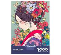 Rompecabezas De 1000 Piezas para Adolescentes Pastel Kimono Girl Japan Rompecabezas para Adultos Juegos Familiares Decoración De Pared Regalos Y Cumpleaños Únicos 70x50cm/1000pcs