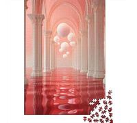 Rompecabezas De 1000 Piezas para Adolescentes Pastel Pink Fantasy Hallway Rompecabezas para Adultos Juguetes Antiestrés Desafío Difícil Desafiante De Completar 38x26cm/1000pcs