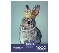 Rompecabezas De 1000 Piezas para Adolescentes Pastel Rabbit King Crown Rompecabezas para Adultos Juegos De Relajación Ensamblaje De Patrones Diversión En Casa Actividades, 70x50cm/1000pcs