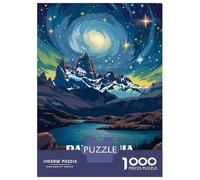 Rompecabezas De 1000 Piezas para Adolescentes Patagonia Landscape with Starry Night Sky Rompecabezas para Adultos Juguetes Antiestrés Difícil Difícil Cumpleaños Y Navidad 38x26cm/1