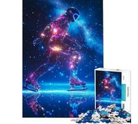 Rompecabezas de 1000 Piezas para Adolescentes Patinaje sobre Hielo con Estrellas Difícil y desafiante Decoración para el hogar Juegos relajantes para Mayores de 14 años 38x26cm