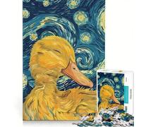 Rompecabezas de 1000 Piezas para Adolescentes: Patito en la Noche Estrellada Juego práctico Que fomenta el análisis y la lógica Ideal para Decorar el Escritorio 50x75cm