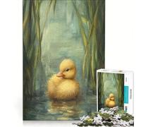 Rompecabezas de 1000 Piezas para Adolescentes: Patito en un Estanque, Juegos relajantes, difícil y desafiante, Regalo de cumpleaños, obsequios 38x52cm