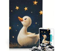 Rompecabezas de 1000 Piezas para Adolescentes: Patito Mirando Las Estrellas, Juegos educativos, decoración de Pared, para Fortalecer el Amor Entre Parejas 38x26cm