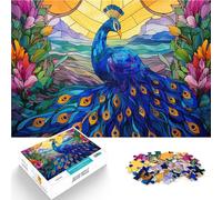 Rompecabezas de 1000 Piezas para Adolescentes Pavo Real Colorido Abstracto Juegos Divertidos Interacción Entre Padres e Hijos 38x26cm