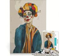 Rompecabezas de 1000 Piezas para Adolescentes: Payaso con Sombrero Colorido, Juguete para armar, Mejora la Memoria, con Piezas de Formas aleatorias Que encajan Perfectamente 38x52cm
