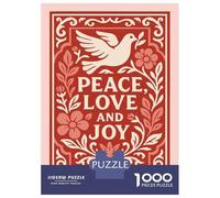 Rompecabezas De 1000 Piezas para Adolescentes Peace Love Joy Dove Floral Art Rompecabezas para Adultos Juegos Divertidos Regalos para Mujeres Desafiantes De Completar 70x50cm/1000pcs