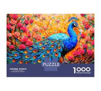 Rompecabezas De 1000 Piezas para Adolescentes Peacock In Paradise Rompecabezas para Adultos Juegos Relajantes Análisis Y Lógica para Cumpleaños, Navidad 70x50cm/1000pcs