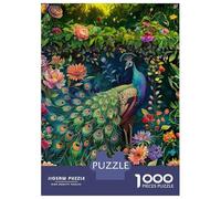 Rompecabezas De 1000 Piezas para Adolescentes Peacock in The Garden Rompecabezas para Adultos Juguetes Antiestrés Análisis Y Lógica Cumpleaños Y Navidad 38x26cm/1000pcs