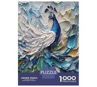 Rompecabezas De 1000 Piezas para Adolescentes Peacock Painting Rompecabezas para Adultos Juegos Relajantes Decoración Desafío Educativo 70x50cm/1000pcs