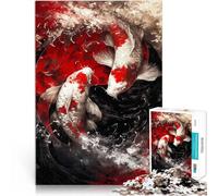 Rompecabezas de 1000 Piezas para Adolescentes Peces Koi Yin y Yang para el Juguete de desafío de Juego Educativo Regalo Divertido 75x50cm
