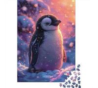 Rompecabezas De 1000 Piezas para Adolescentes Penguin Baby Snowy Winter Rompecabezas para Adultos Juegos Relajantes Alivia El Estrés Diversión En Casa Actividades, 52x38cm/1000pcs