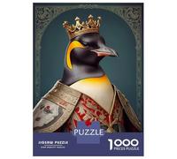 Rompecabezas De 1000 Piezas para Adolescentes Penguin King Rompecabezas para Adultos Juego Familiar Decoración del Hogar Cumpleaños Y Navidad 38x26cm/1000pcs