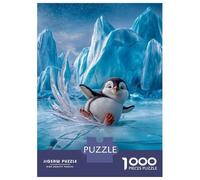 Rompecabezas De 1000 Piezas para Adolescentes Penguin Slipping on Ice Rompecabezas para Adultos Juego Práctico Pero Divertido Y Humorístico Regalos para Reducir El Estrés 52x38cm/1000pcs
