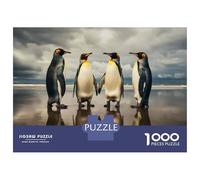 Rompecabezas De 1000 Piezas para Adolescentes Penguins on The Beach Rompecabezas para Adultos Juegos Relajantes Regalos para Mujeres Interacción Entre Padres E Hijos 38x26cm/1000pcs