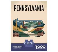 Rompecabezas De 1000 Piezas para Adolescentes Pennsylvania The Keystone State Travel Rompecabezas para Adultos Juguetes DIY Desafío Difícil Regalos para Amigos Y Familiares 70x50cm/1000pcs