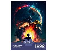 Rompecabezas De 1000 Piezas para Adolescentes Pensive In Space Rompecabezas para Adultos Juegos Relajantes Regalo De Cumpleaños Desafiante De Completar 52x38cm/1000pcs