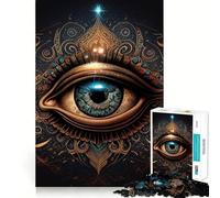 Rompecabezas de 1000 Piezas para Adolescentes Percepción del Tercer Ojo Mejora la Memoria, Tiempo de relajación, Bordes precisos, Regalo increíble 38x52cm