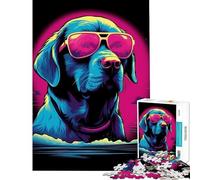 Rompecabezas de 1000 Piezas para Adolescentes Perro al Estilo Miami Vice Juego Educativo Juguetes Juegos educativos Regalos de cumpleaños Patrón de Montaje (Tamaño 38x52cm)