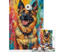 Rompecabezas de 1000 Piezas para Adolescentes Perro Alegre con Papel higiénico Juego práctico Regalo de cumpleaños decoración del hogar Juguetes Entrena tu Cerebro y Tus Manos (50x75cm)