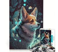 Rompecabezas de 1000 Piezas para Adolescentes: Perro Corgi, Juegos Divertidos, Entrena tu Cerebro y Tus Manos, Mejora el Amor Entre Parejas 38x52cm