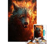 Rompecabezas de 1000 Piezas para Adolescentes Perro del Infierno furioso Divertidas Actividades en casa para aliviar el estrés Juego práctico Apto para Mayores de 14 años (50x75cm)