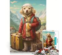 Rompecabezas de 1000 Piezas para Adolescentes Perro guía de Viaje Juego Imposible interacción Entre Padres e Hijos Regalo de Juego desafiante 50x75cm