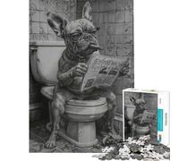 Rompecabezas de 1000 Piezas para Adolescentes Perro Haciendo Sus Necesidades Rompecabezas para Adultos Juguete Decorativo para Pared Arte para la Pared Regalos para Reducir el estrés (Tamaño 38x52cm)