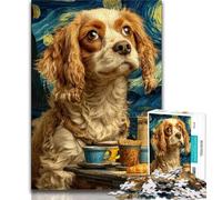 Rompecabezas de 1000 Piezas para Adolescentes: Perro Tomando café Ideal para Adultos y Adolescentes un Juego desafiante y Familiar Amigo Secreto (50x75cm)