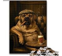 Rompecabezas de 1000 Piezas para Adolescentes, Perro Viejo Fumador, desafío de Inteligencia Cerebral, Juguetes adictivos, Regalo de cumpleaños, Regalos, Arte de Pared, 50x75cm