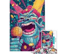 Rompecabezas de 1000 Piezas para Adolescentes Personaje Que Canta con micrófono y Confeti Rompecabezas para Adultos Juego de ingenio patrón de ensamblaje Ayuda a ejercitar el Cerebro (tamaño 38x26cm)