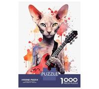 Rompecabezas De 1000 Piezas para Adolescentes Peterbald Cat Playing Rompecabezas para Adultos Juguetes DIY Alivio del Estrés Oferta como Regalos para Toda La Familia 52x38cm/1000pcs