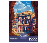 Rompecabezas De 1000 Piezas para Adolescentes Petra, Jordan Travel Rompecabezas para Adolescentes Juego De Ingenio Una Obra De Arte Diversión En Casa Actividades, 38x26cm/1000pcs