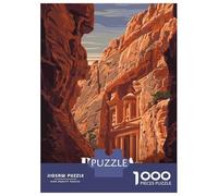 Rompecabezas De 1000 Piezas para Adolescentes Petra Jordan Vintage Rompecabezas para Adultos Juego Práctico Carrera De Velocidad De Manos Regalos Y Cumpleaños Únicos 70x50cm/1000pcs