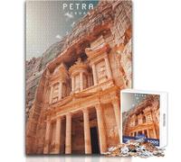 Rompecabezas de 1000 Piezas para Adolescentes: Petra, la Ciudad perdida Diversión Familiar y Noche de Juegos Análisis y lógica Regalo de cumpleaños Tamaño 38x26cm