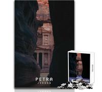 Rompecabezas de 1000 Piezas para Adolescentes Petra La Ciudad Perdida, un Juego de desafío único Pero Divertido y Divertido, Regalo de cumpleaños, tamaño 50x75cm